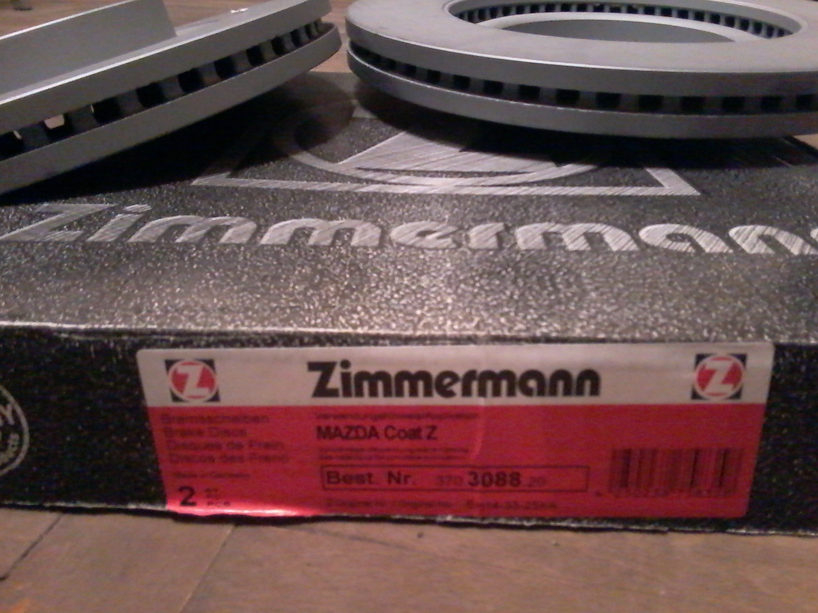 Комплект тормозных дисков Zimmermann